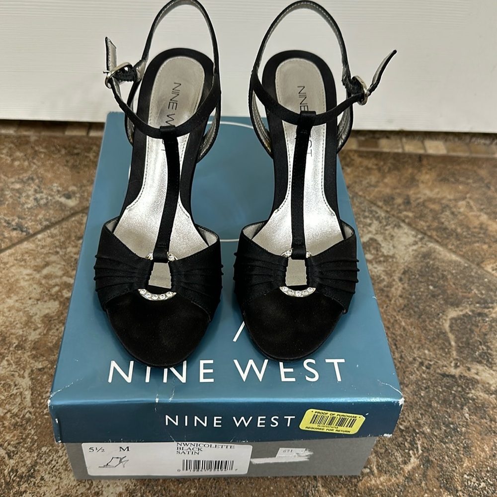 Adorable black rhinestone heels.